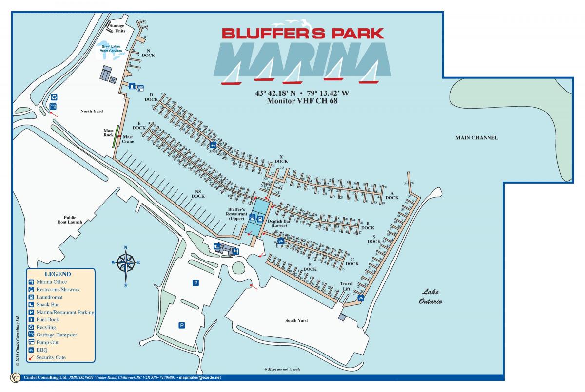 Peta Taman Bluffer Marina