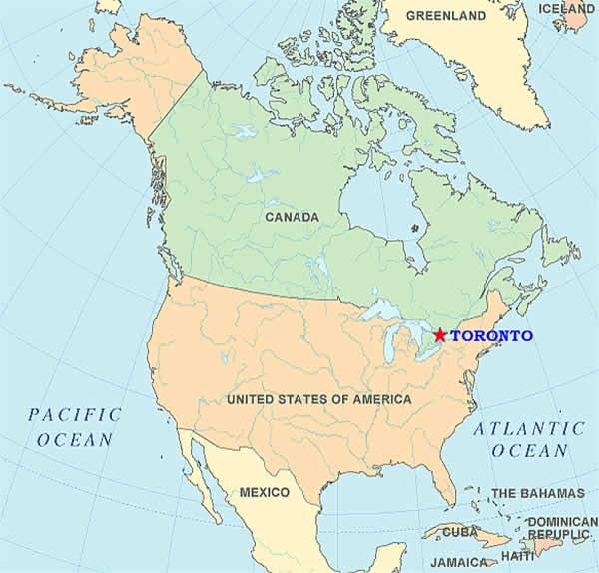 Peta dari Toronto di amerika serikat