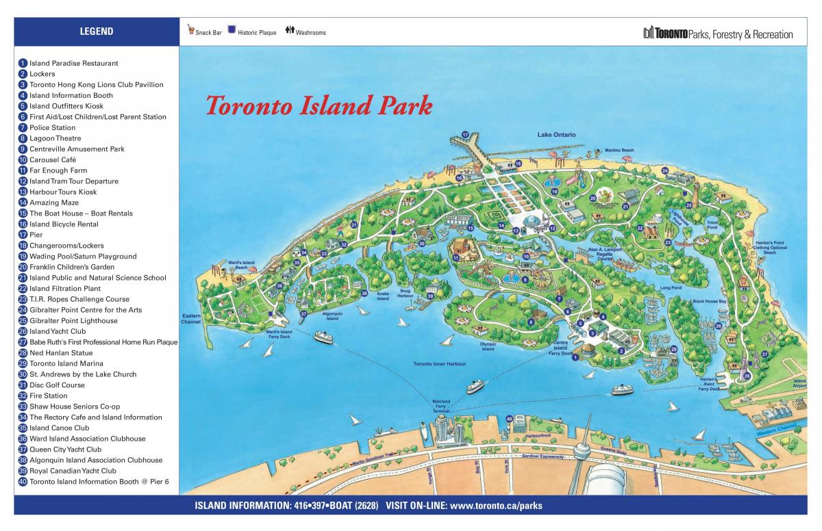 Peta dari pulau Toronto park