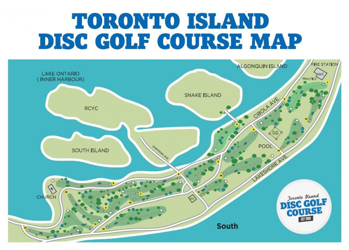 Peta dari Pulau Toronto, lapangan golf Toronto