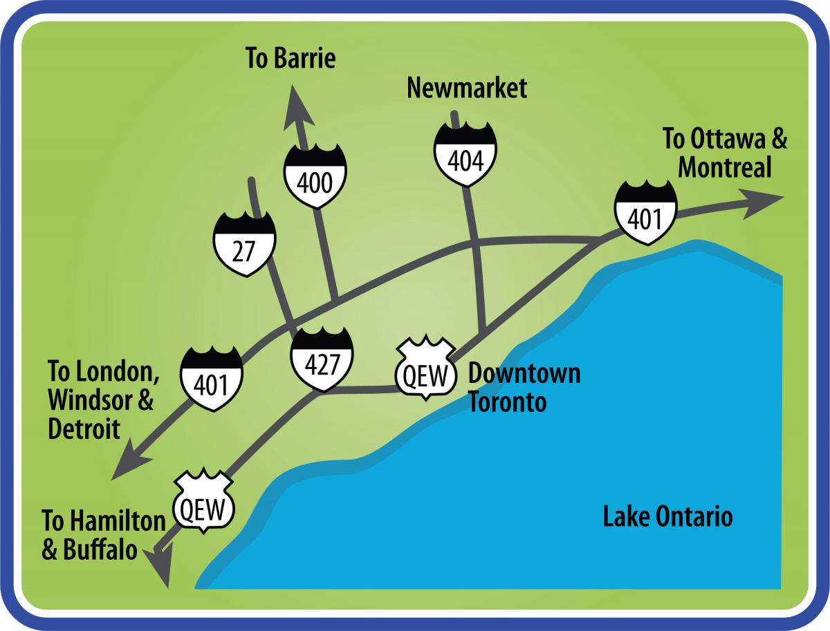Peta dari Toronto jalan