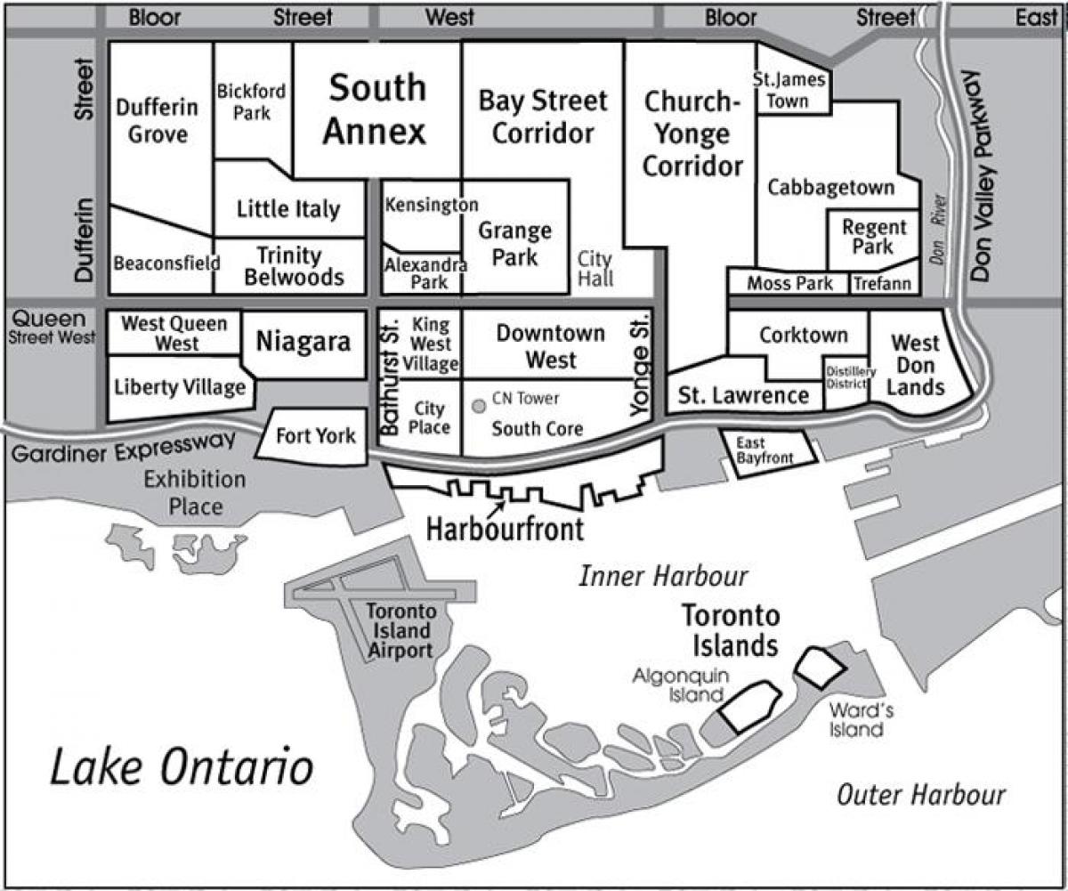 Peta dari Toronto Lingkungan guide