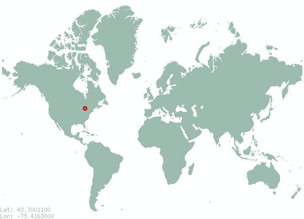 Peta dari Toronto di dunia