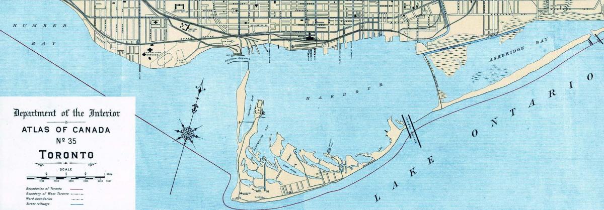 Peta dari Toronto Pelabuhan 1906