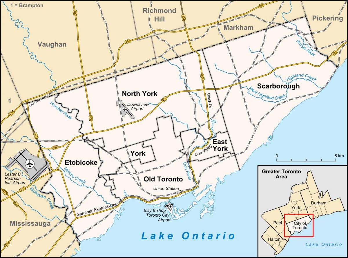 Peta dari Toronto