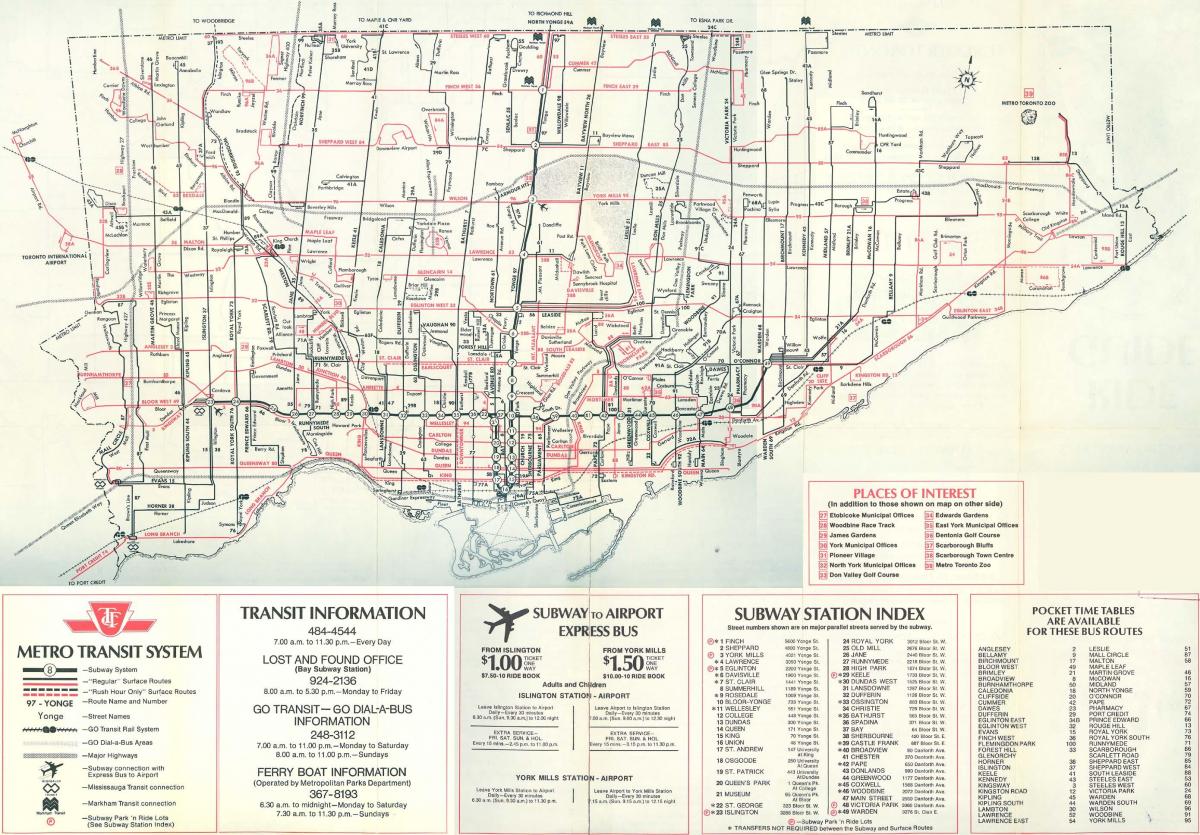 Peta dari Toronto tahun 1976