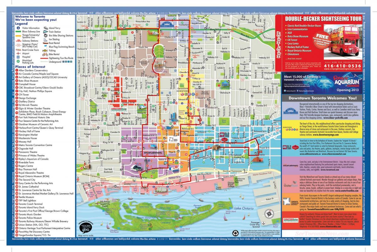Peta dari Toronto wisatawan
