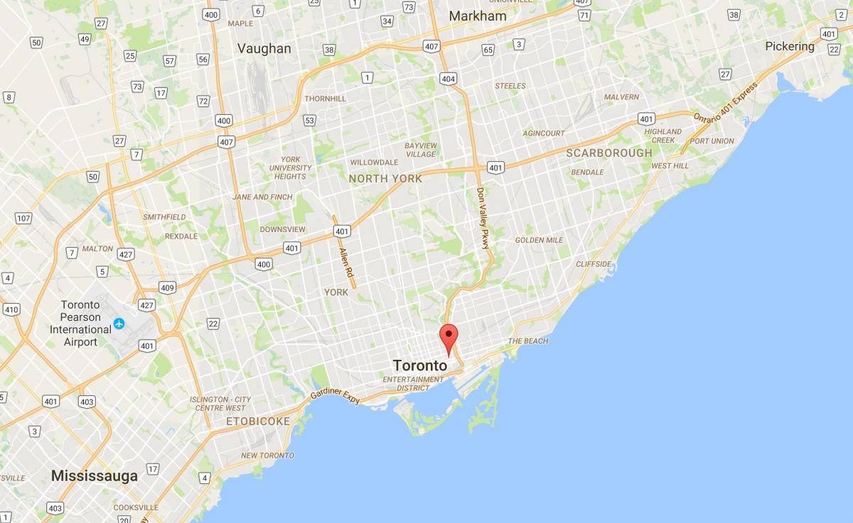 Peta dari Trefann Pengadilan district, Toronto