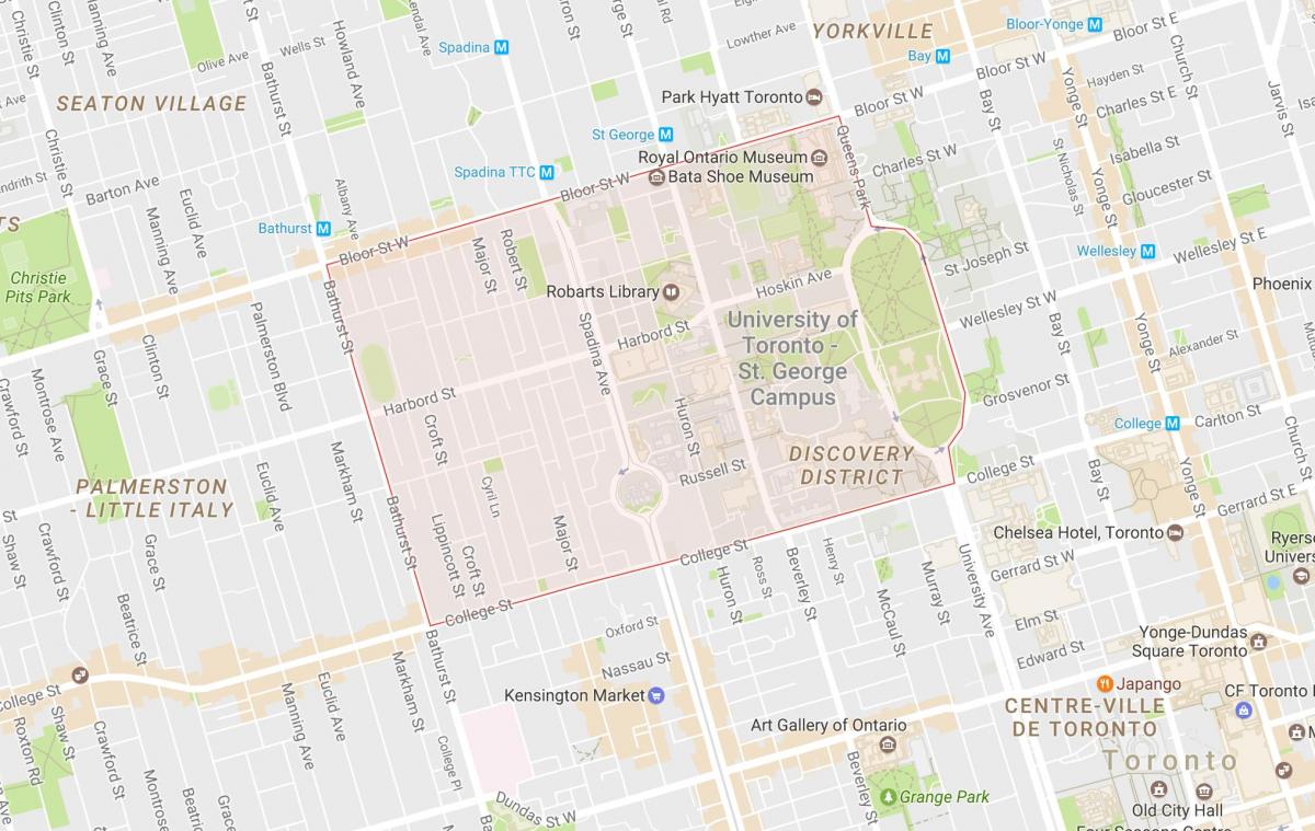 Peta dari Universitas Toronto