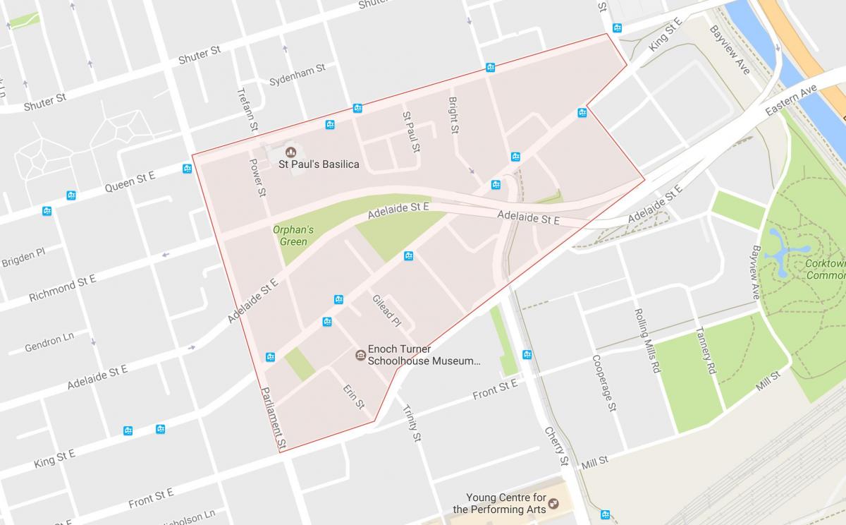Peta untuk Menelusuri kota Toronto