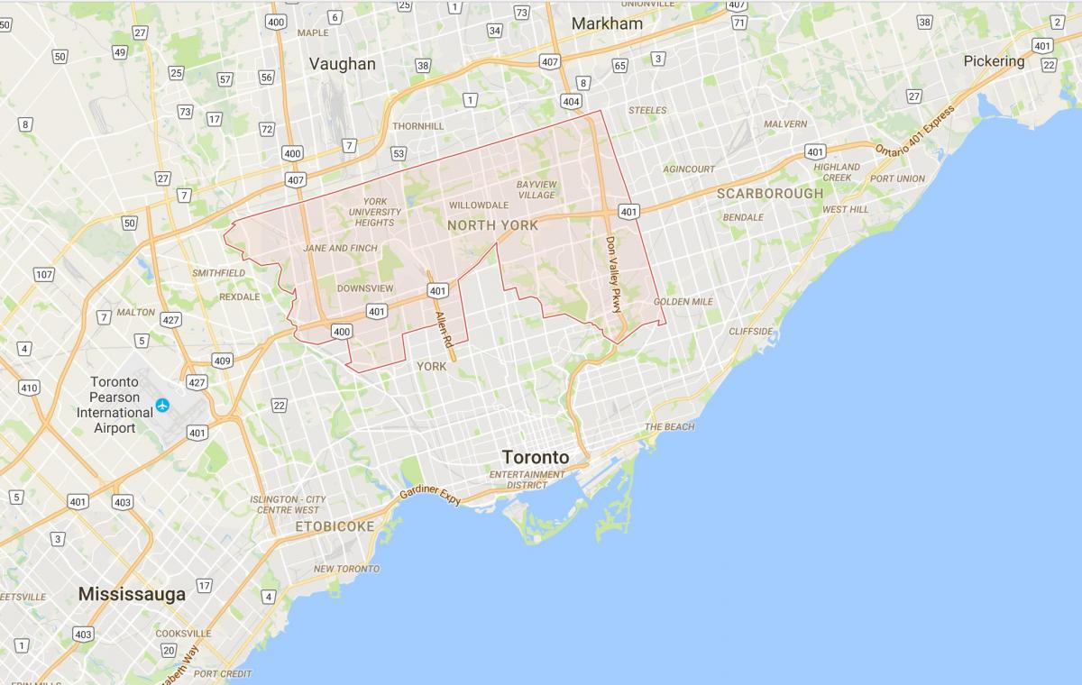 Peta dari Uptown Toronto district, Toronto