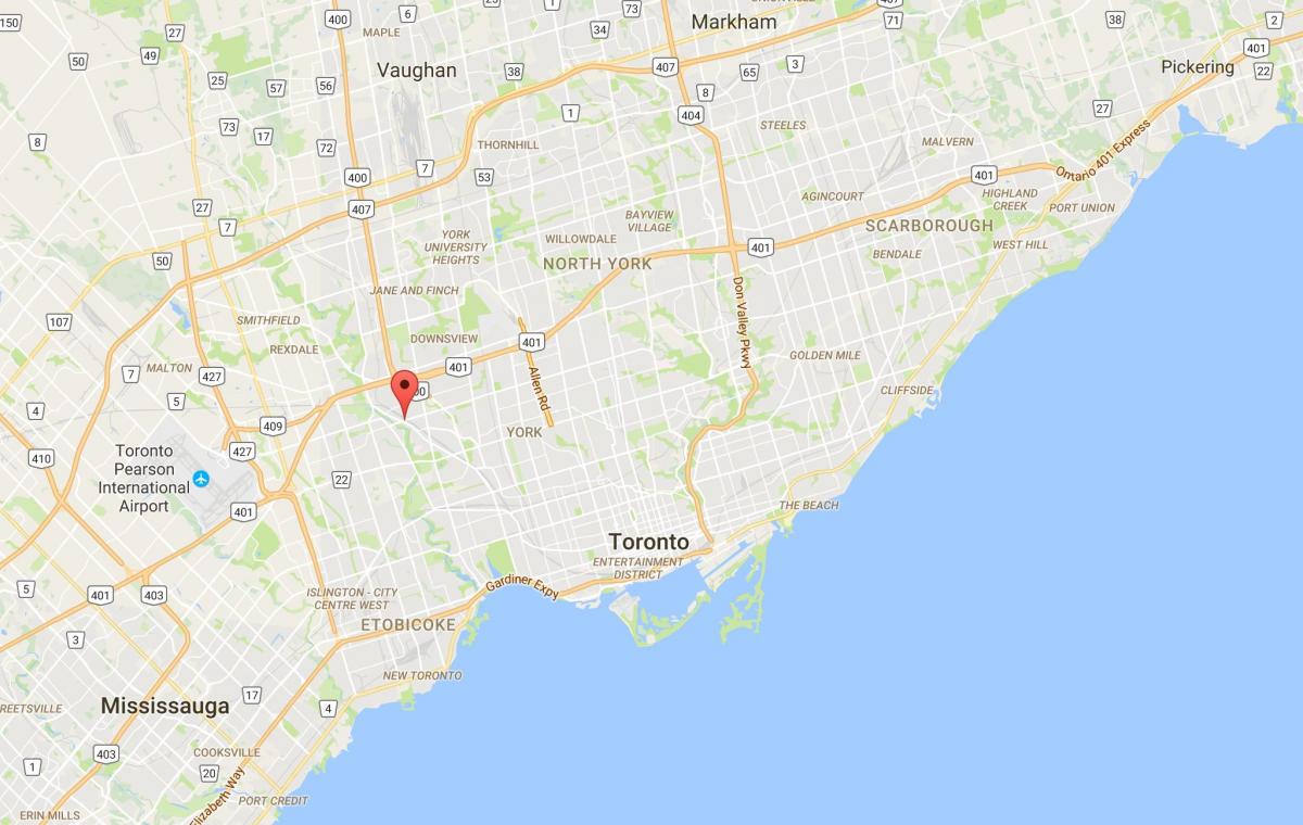 Peta dari Weston district, Toronto