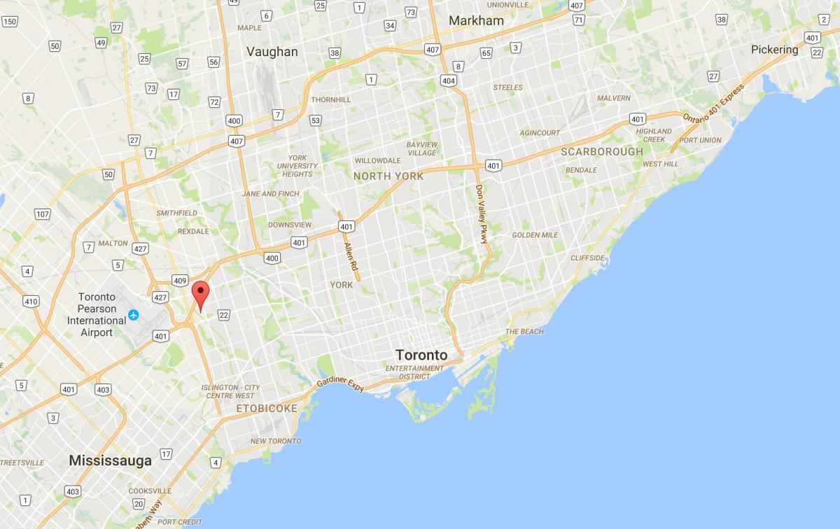 Peta dari Willowridge district, Toronto