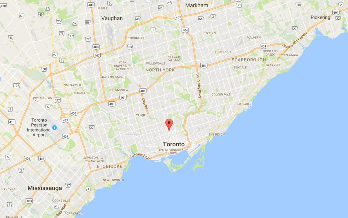 Peta distrik Yorkville, Toronto