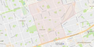 Peta Agincourt lingkungan Toronto
