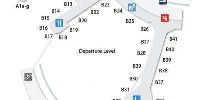 Peta dari bandara Toronto Pearson tingkat kedatangan terminal 3