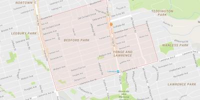 Peta dari Bedford Park sekitar Toronto