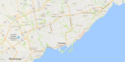 Peta dari Birch Tebing district, Toronto