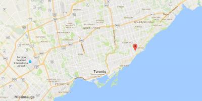 Peta dari Birch Tebing Ketinggian district, Toronto