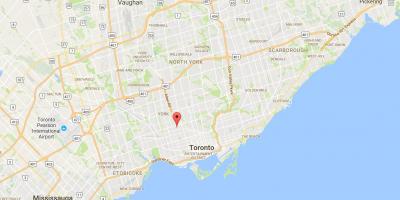 Peta dari Bracondale Hill district, Toronto