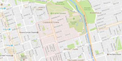 Peta dari Cabbagetown lingkungan Toronto