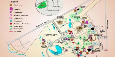 Peta dari Centennial Park rumah Kaca Toronto