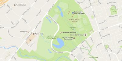 Peta dari Centennial Park sekitar Toronto