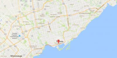 Peta dari West district, Toronto