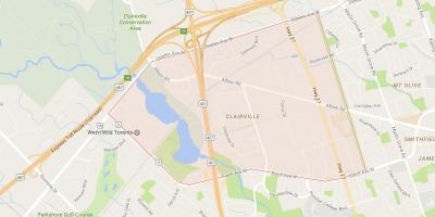 Peta dari Clairville lingkungan Toronto