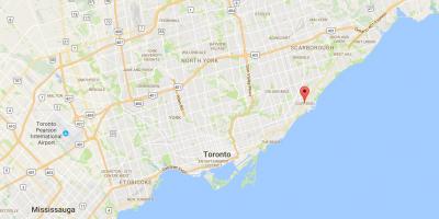 Peta dari Cliffside district, Toronto