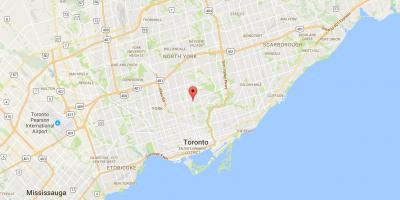 Peta dari Davisville Village district, Toronto