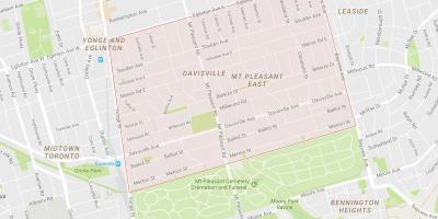 Peta dari Davisville Village lingkungan Toronto