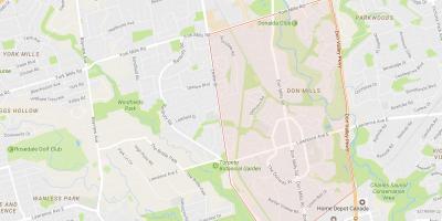 Peta Don Mills lingkungan Toronto