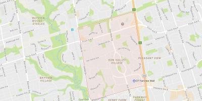 Peta dari Don Valley Village lingkungan Toronto