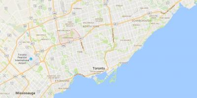Peta dari Downsview district, Toronto