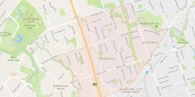 Peta dari Eatonville lingkungan Toronto