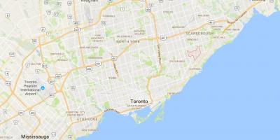 Peta dari Eglinton Timur district, Toronto