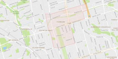 Peta dari Fairbank lingkungan Toronto