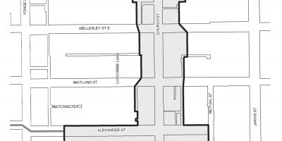 Peta dari Gereja-Wellesley Desa Peningkatan usaha Daerah Toronto