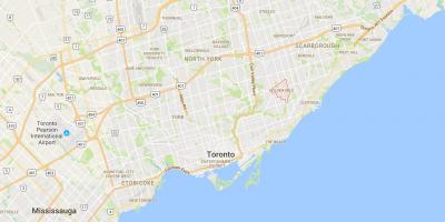Peta dari Golden Mile district, Toronto