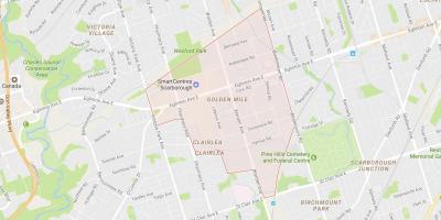 Peta dari Golden Mile lingkungan Toronto