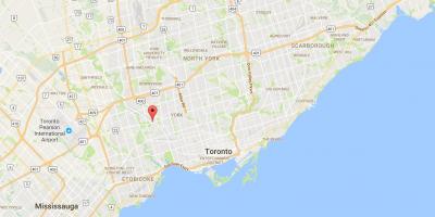 Peta dari Gunung Dennis district, Toronto