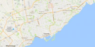 Peta dari Hillcrest Desa kabupaten Toronto