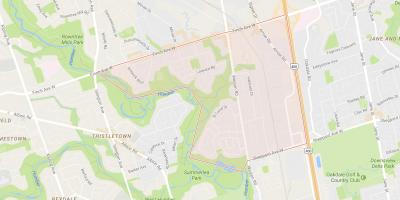 Peta dari Humbermede lingkungan Toronto