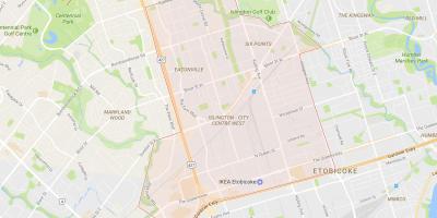 Peta dari Islington-Pusat Kota Barat Toronto