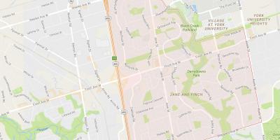 Peta dari Jane dan Finch lingkungan Toronto