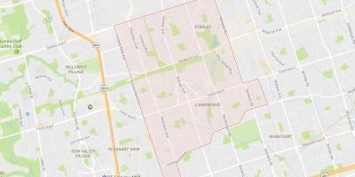 Peta dari L'Amoreaux lingkungan Toronto