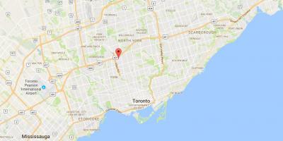 Peta dari Lawrence Manor district, Toronto
