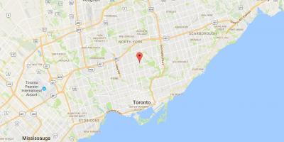 Peta dari Lawrence Park district, Toronto