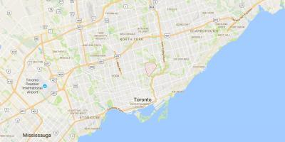 Peta dari Leaside district, Toronto